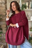 Charli Circle Knit Top Burgundy 